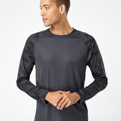 Cayman Performance Camo Colorblocked Long Sleeve T-Shirt Thumbnail