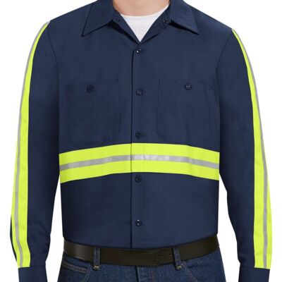 Industrial Enhanced-Visibility Long Sleeve Work Shirt - Tall Sizes Thumbnail