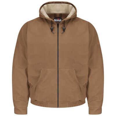 Brown Duck Hooded Jacket - EXCEL FR® ComforTouch® - Tall Sizes Thumbnail
